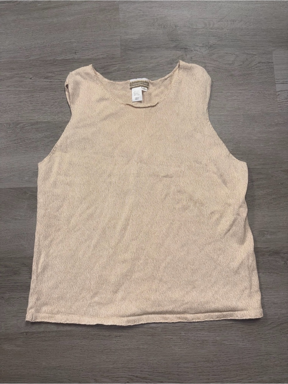 Coldwater Creek Sleeveless Knit Tank Top in Beige